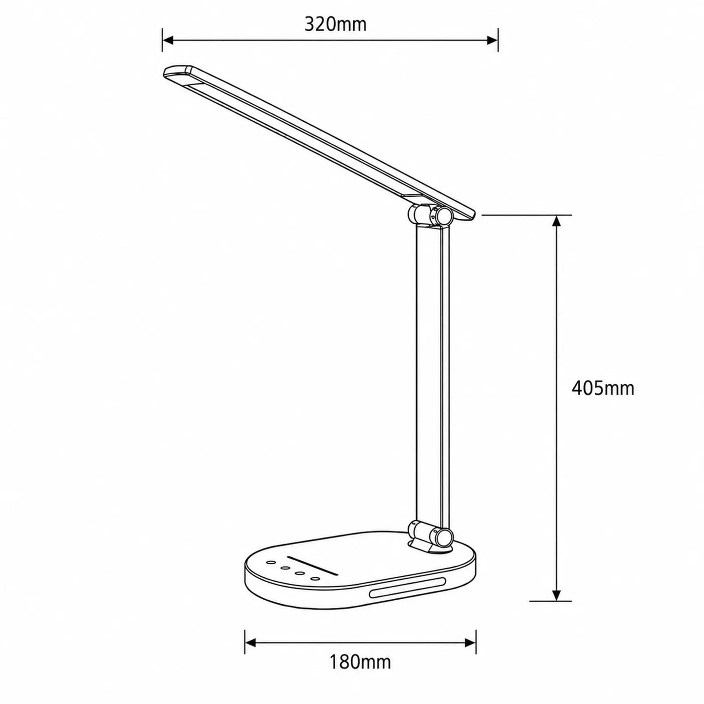 Reguliuojama LED stalinė lempa Lumiled su 5 spalvų režimais, USB jungtimi ir lietimui jautriu valdymu