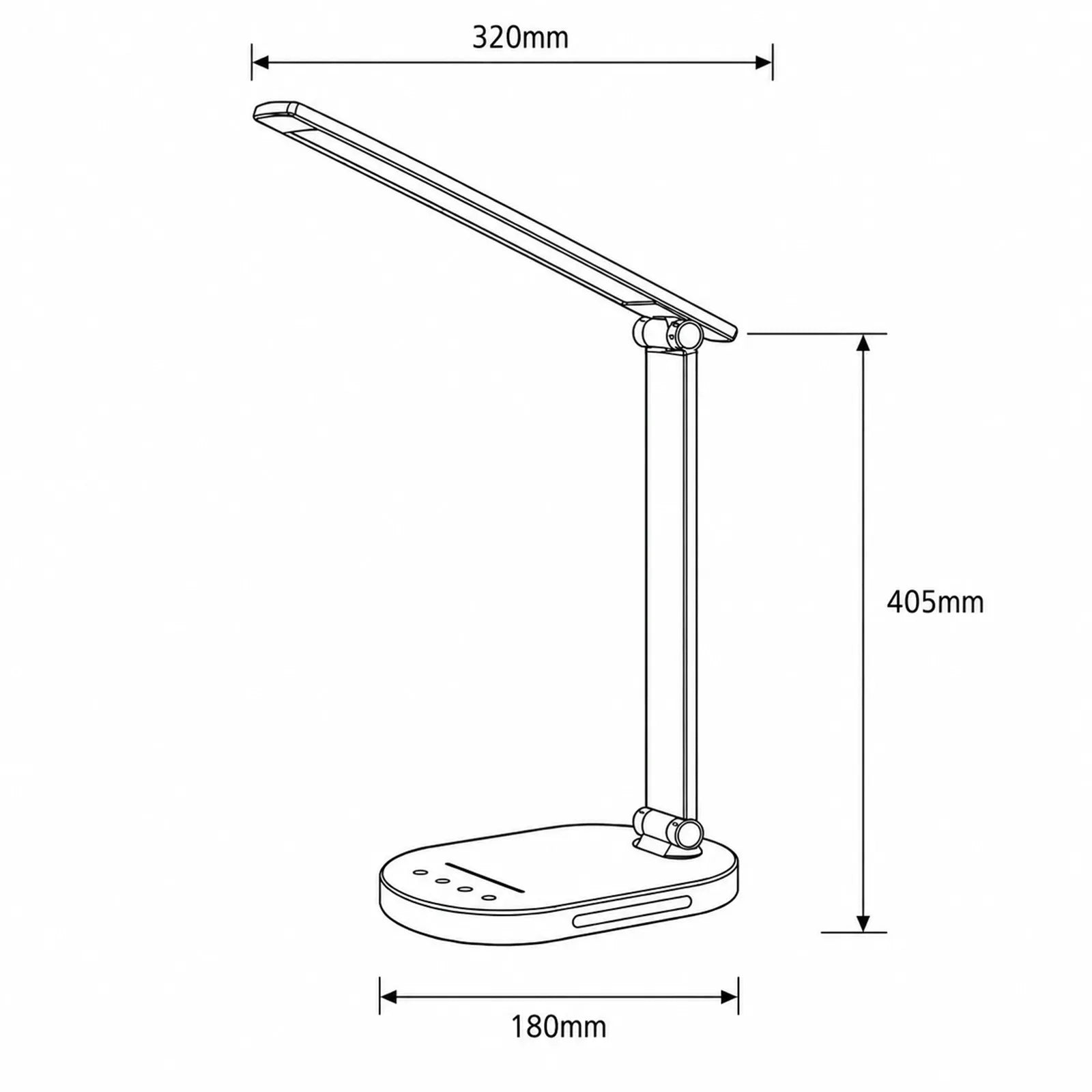 Reguliuojama LED stalinė lempa Lumiled su 5 spalvų režimais, USB jungtimi ir lietimui jautriu valdymu