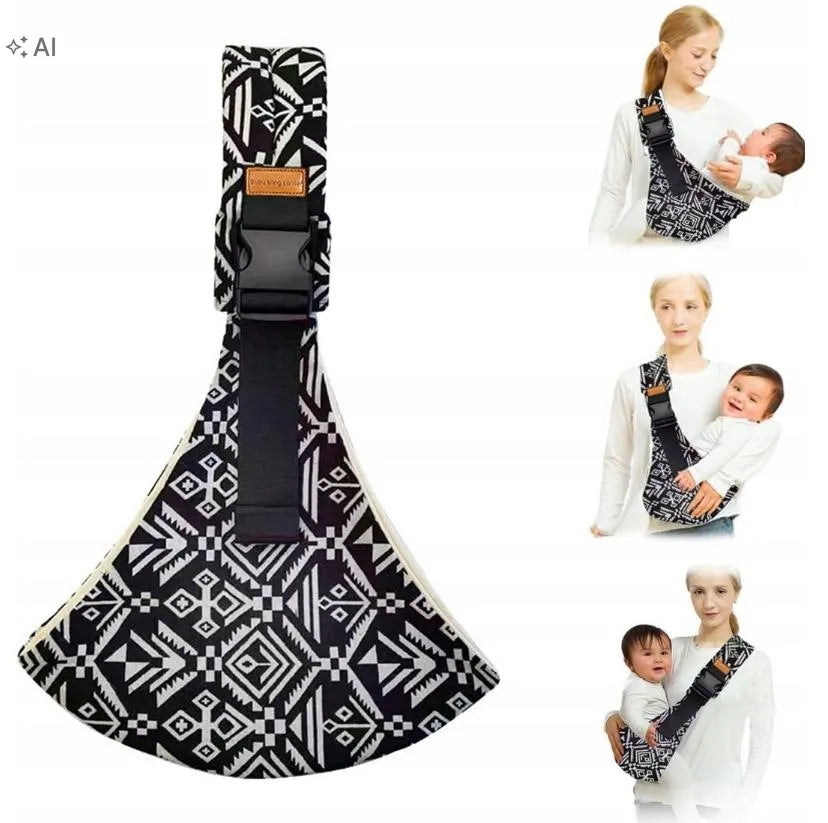 Reguliuojama šoninė kūdikio nešioklė, iki 15 kg, juoda