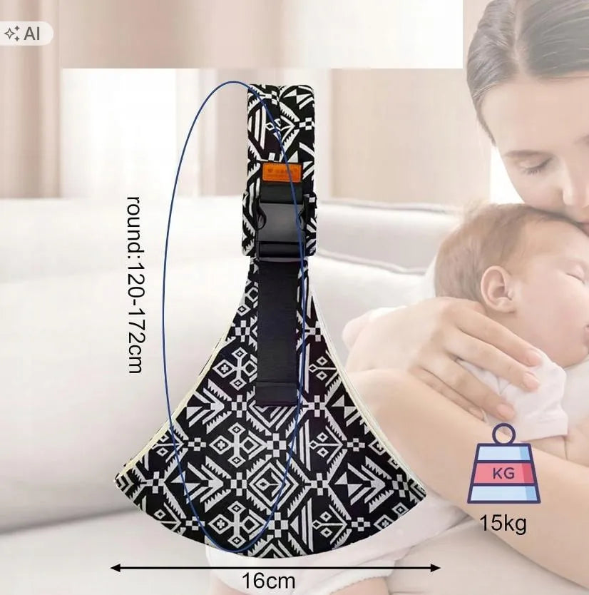 Reguliuojama šoninė kūdikio nešioklė, iki 15 kg, juoda