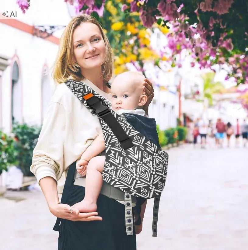 Reguliuojama šoninė kūdikio nešioklė, iki 15 kg, juoda