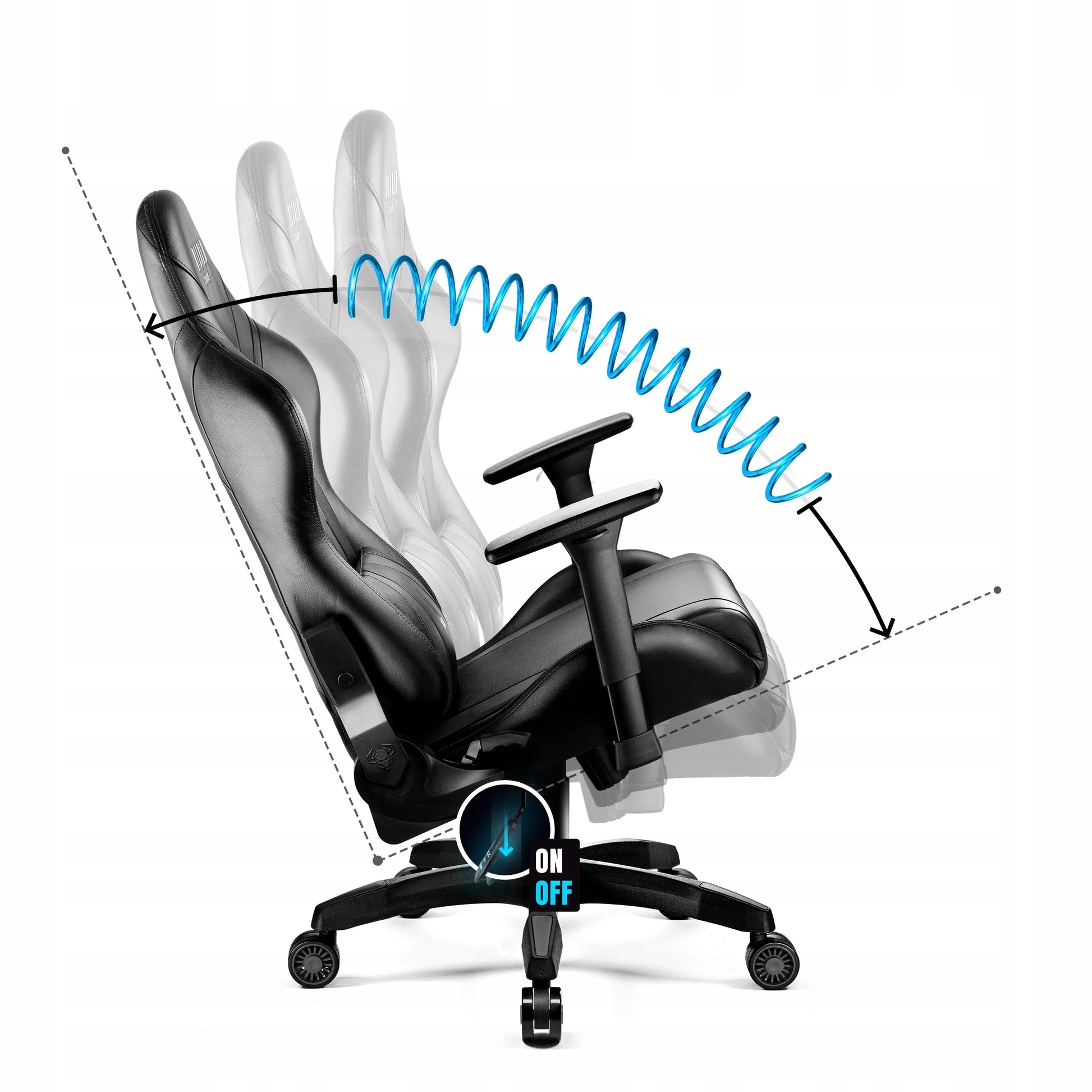 Reguliuojama žaidimų kėdė DIABLO X-HORN 2.0 Normal Size, juoda