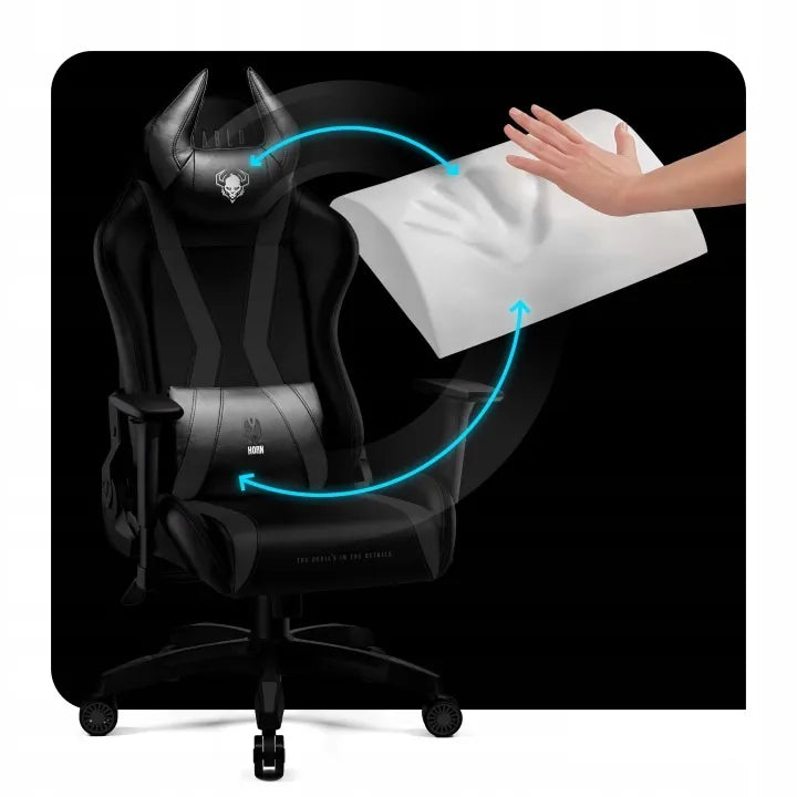 Reguliuojama žaidimų kėdė DIABLO X-HORN 2.0 Normal Size, juoda