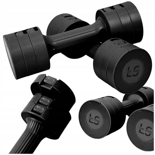 Reguliuojami hanteliai Line Sport rinkinys 2 vnt. 1 - 2,5 kg