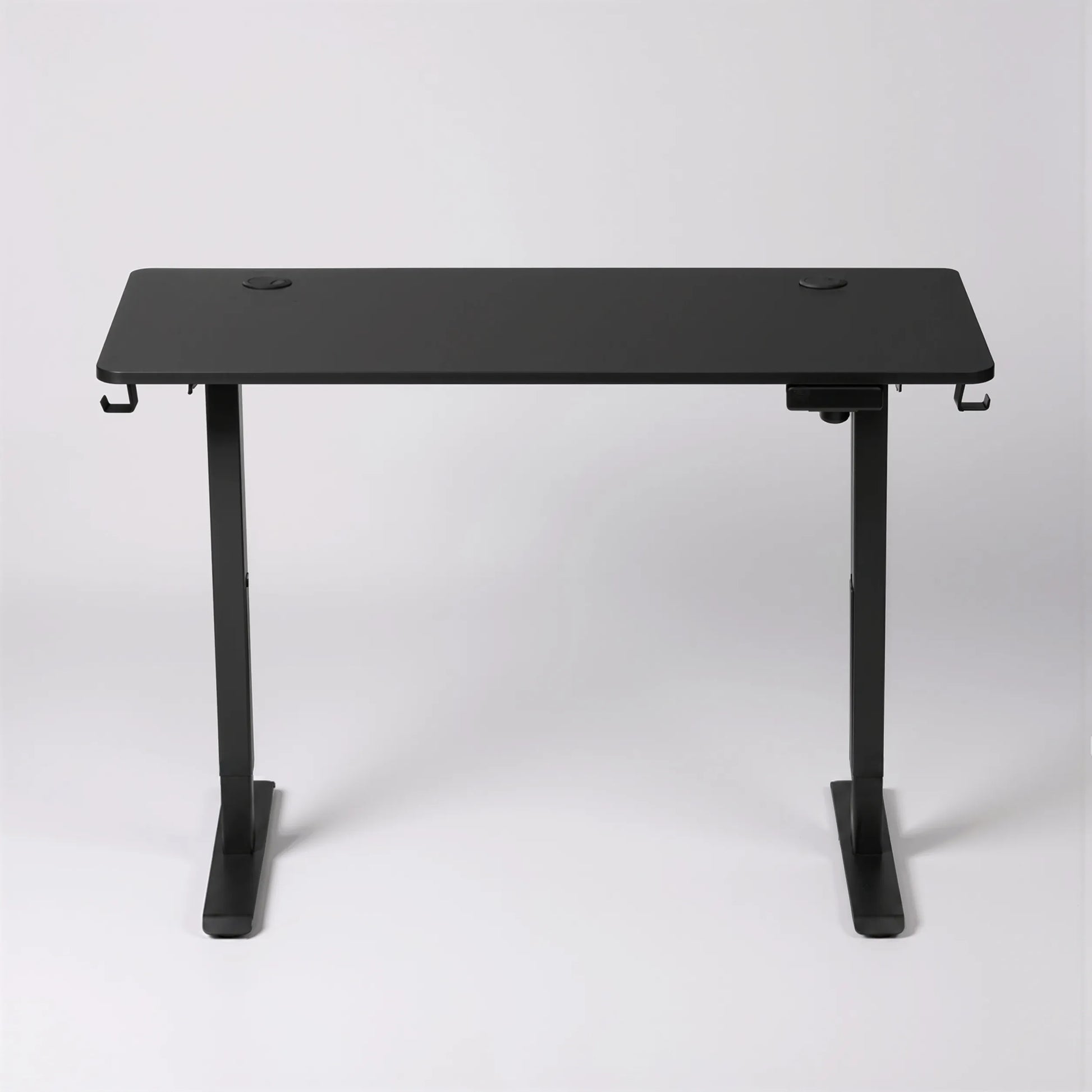Reguliuojamo aukščio elektrinis kompiuterio stalas BOSTE, 73–118 cm, juodas