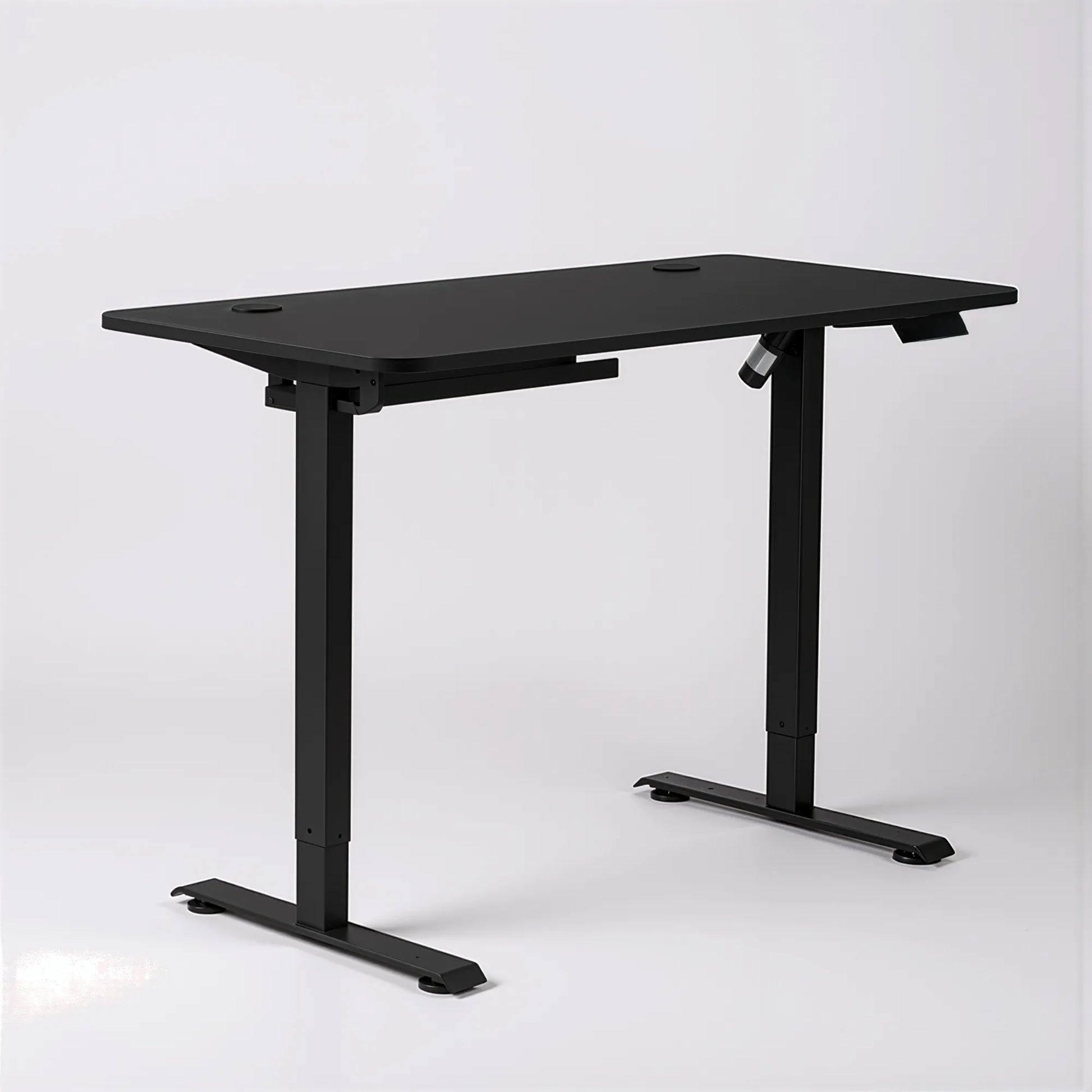 Reguliuojamo aukščio elektrinis kompiuterio stalas BOSTE, 73–118 cm, juodas