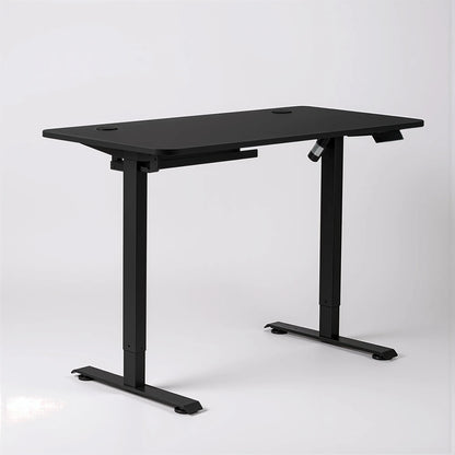 Reguliuojamo aukščio elektrinis kompiuterio stalas BOSTE, 73–118 cm, juodas