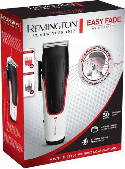 Remington HC500 Easy Fade plaukų ir barzdos kirpimo mašinėlė, 8 ilgio nustatymai