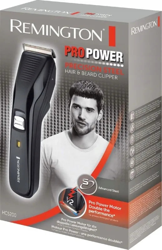 „Remington HC5200 Pro Power“ plaukų kirpimo mašinėlė, 3–42 mm, akumuliatorinė ir tinklinė