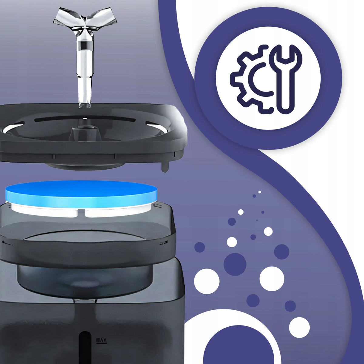 RETOO automatinė vandens gertuvė-fontanė katėms ir šunims su filtru, 2 l