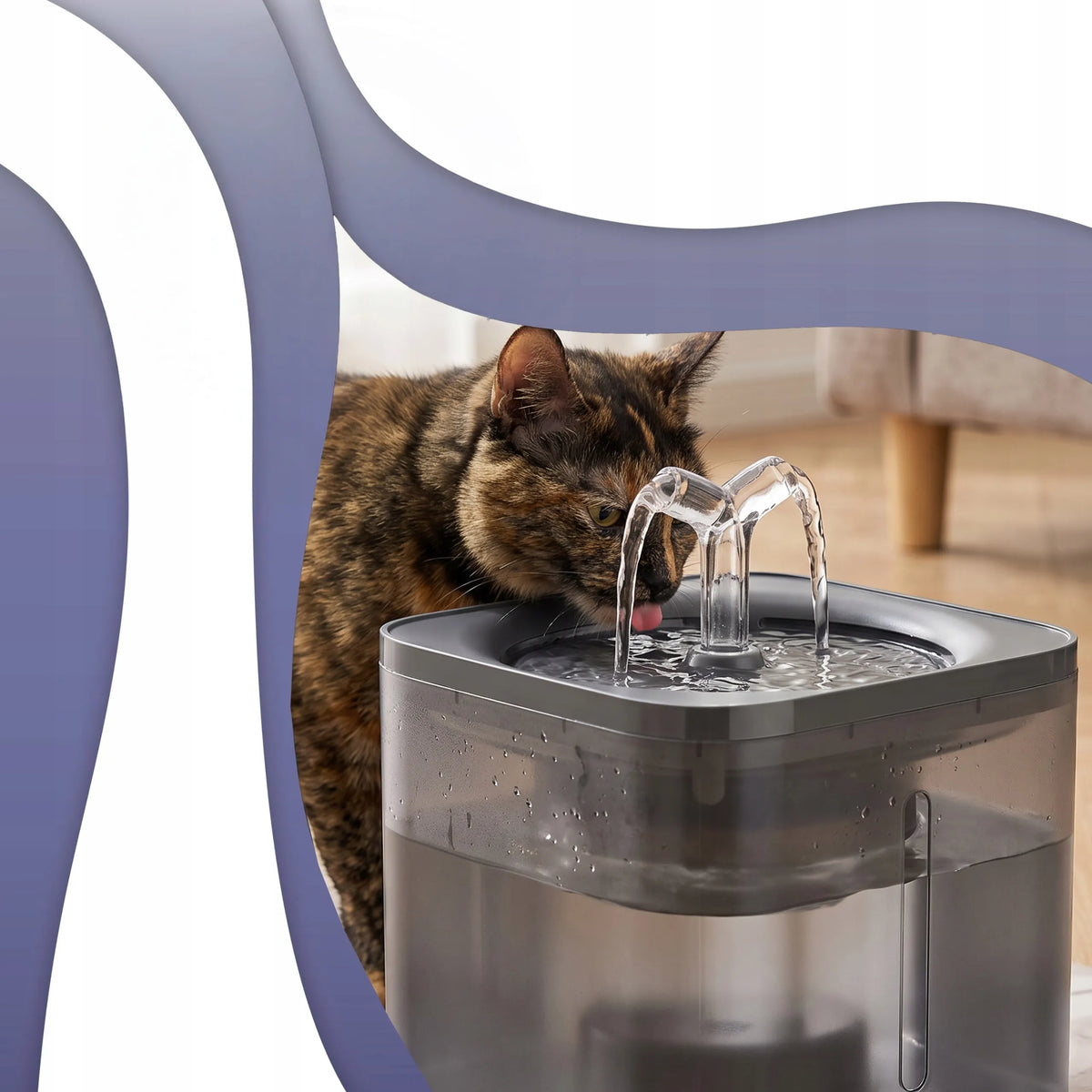 RETOO automatinė vandens gertuvė-fontanė katėms ir šunims su filtru, 2 l