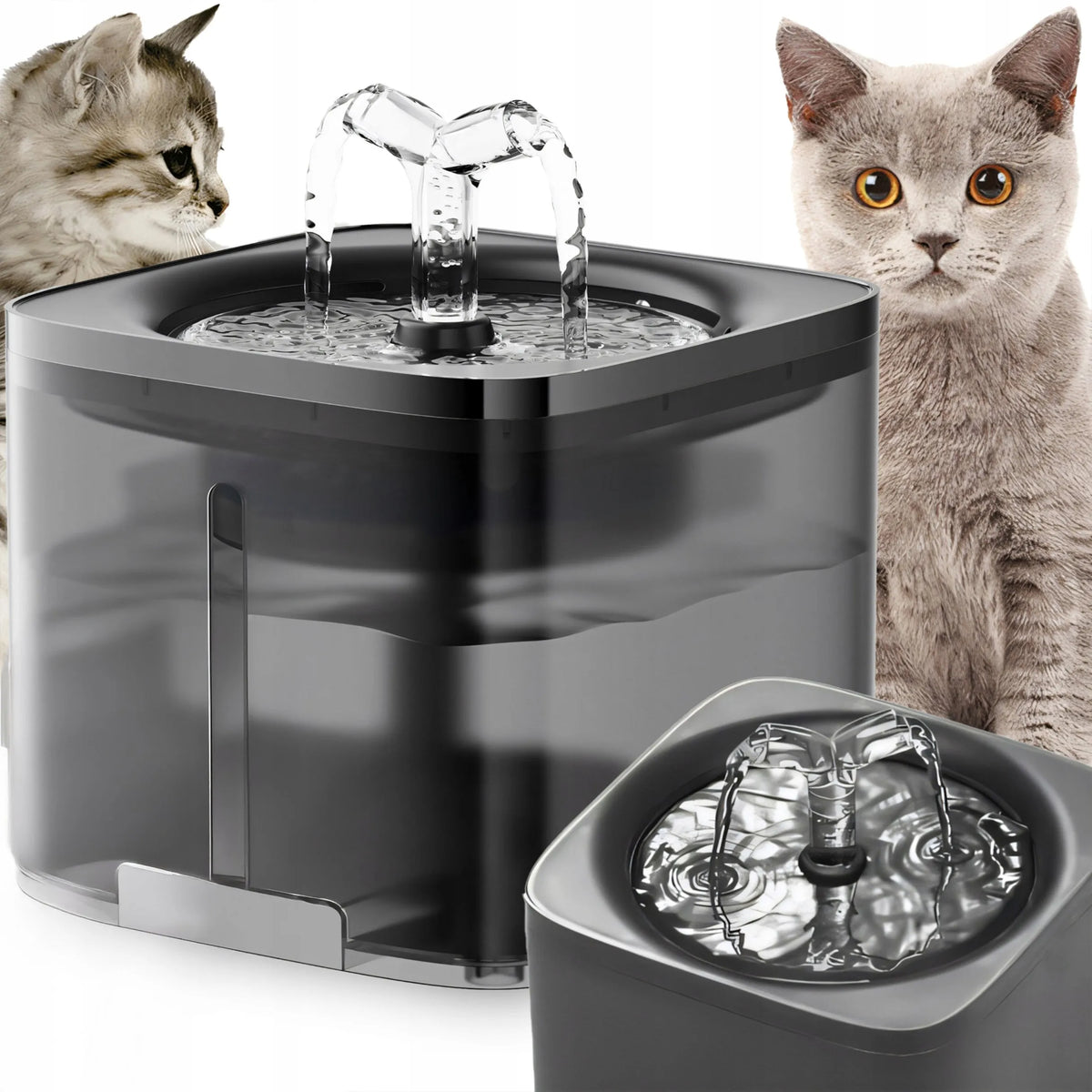 RETOO automatinė vandens gertuvė-fontanė katėms ir šunims su filtru, 2 l