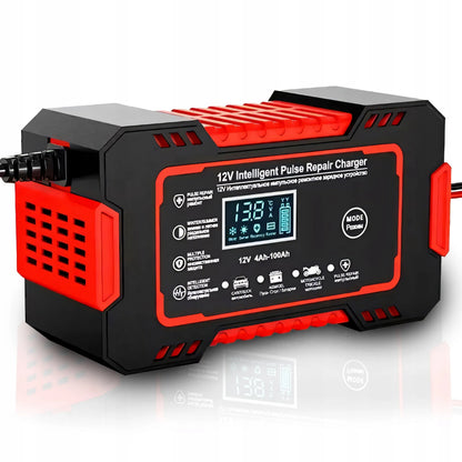 RETOO Automatinis automobilinis akumuliatorių įkroviklis su remonto funkcija 12V LCD