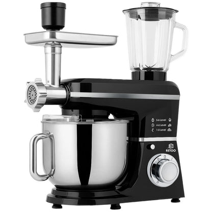 RETOO CookMaster OR1104 planetarinis virtuvinis kombainas su dubeniu, mėsmale ir kokteiline, 5 viename, 3200 W