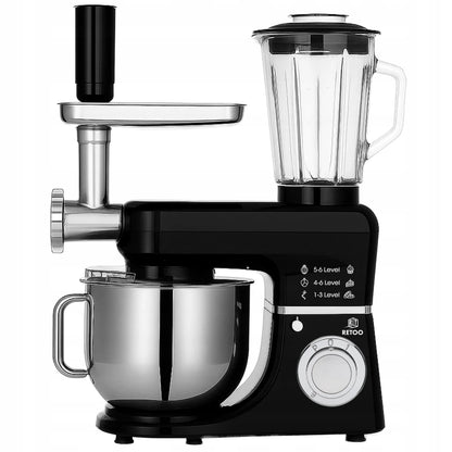 RETOO CookMaster OR1104 planetarinis virtuvinis kombainas su dubeniu, mėsmale ir kokteiline, 5 viename, 3200 W