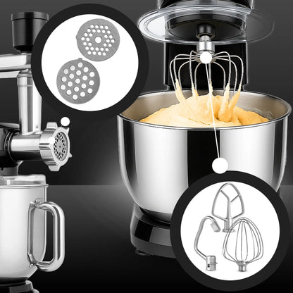 RETOO CookMaster OR1104 planetarinis virtuvinis kombainas su dubeniu, mėsmale ir kokteiline, 5 viename, 3200 W