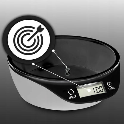 RETOO elektroninės virtuvinės svarstyklės su dubeniu, precizinės 5 kg, juodos ir baltos