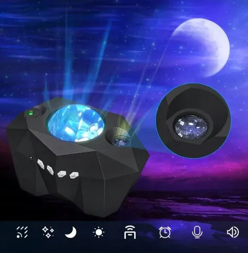 RETOO Galaxy E790 žvaigždžių projektorius su šiaurės pašvaiste, Mėnuliu, „Bluetooth“ ir nuotolinio valdymo pulteliu