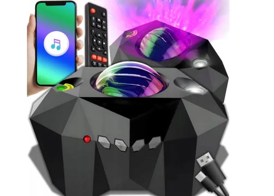 RETOO Galaxy E790 žvaigždžių projektorius su šiaurės pašvaiste, Mėnuliu, „Bluetooth“ ir nuotolinio valdymo pulteliu