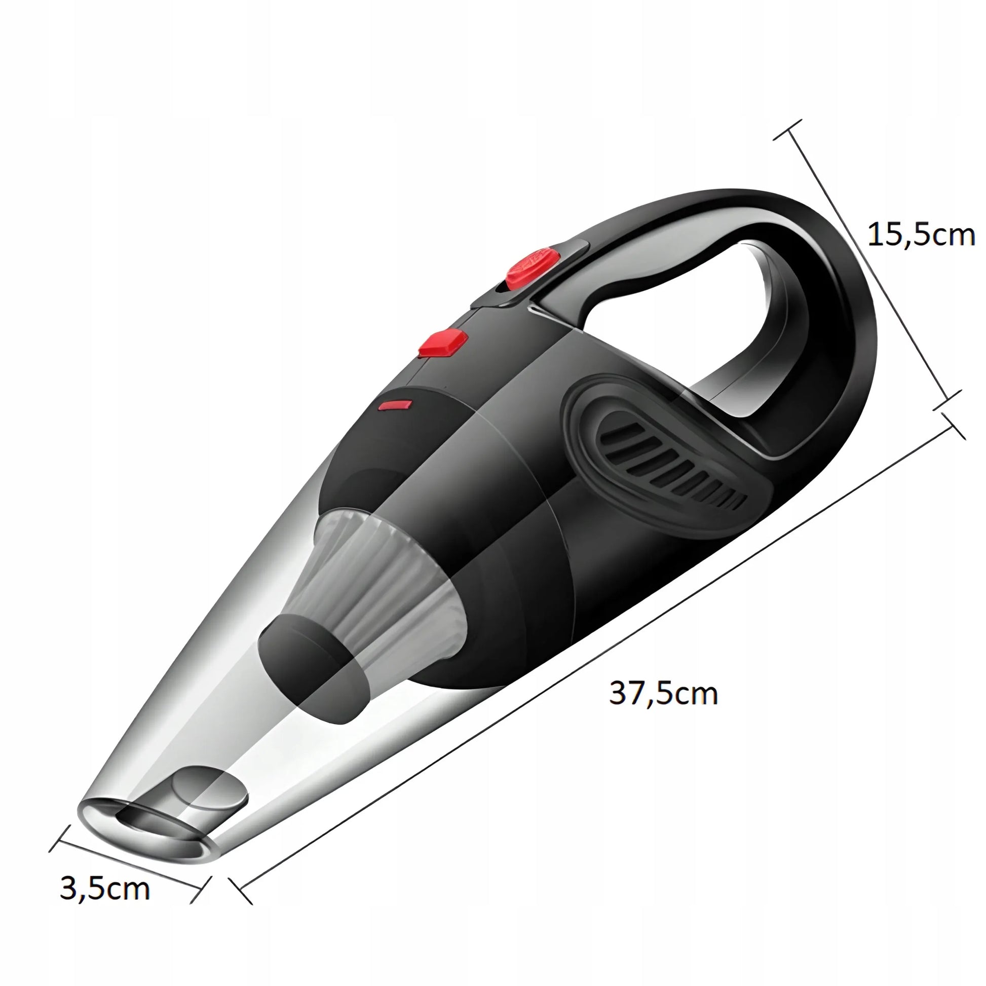 RETOO galingas rankinis automobilinis dulkių siurblys 12V 120W 4200Pa su priedais