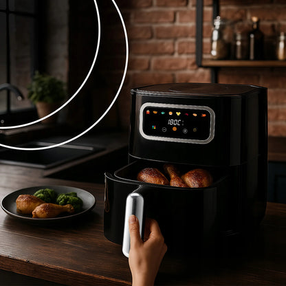 RETOO gruzdintuvė be aliejaus „Air Fryer“, 1450 W, 5,5 l dubuo, 8 programos
