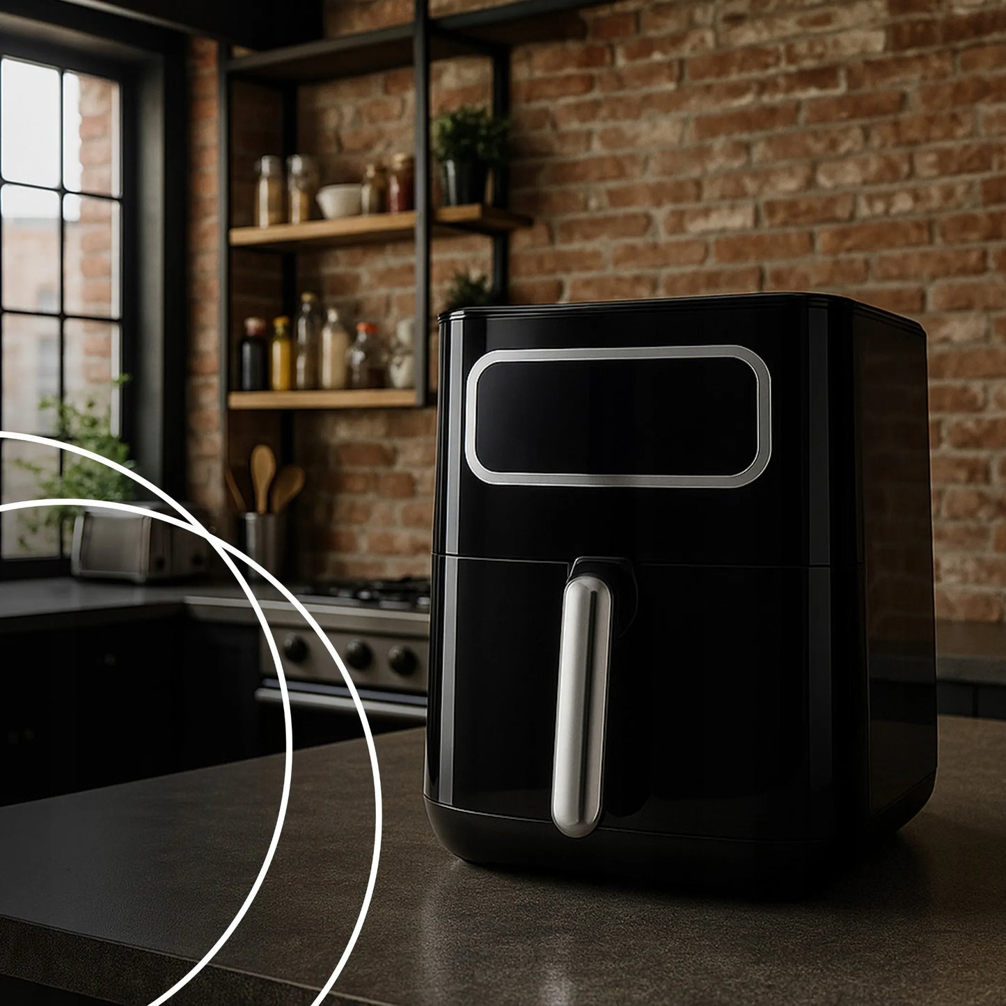 RETOO gruzdintuvė be aliejaus „Air Fryer“, 1450 W, 5,5 l dubuo, 8 programos