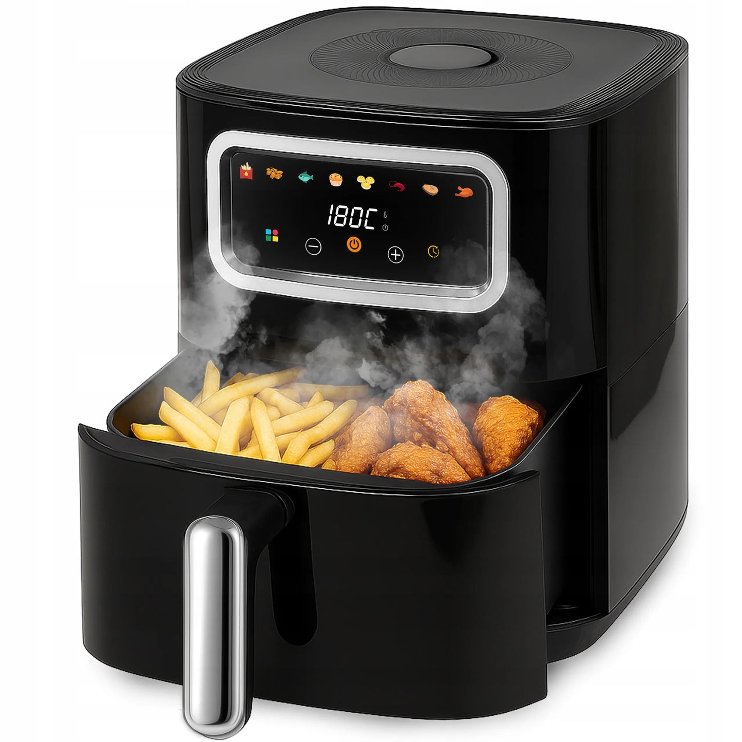 RETOO gruzdintuvė be aliejaus „Air Fryer“, 1450 W, 5,5 l dubuo, 8 programos
