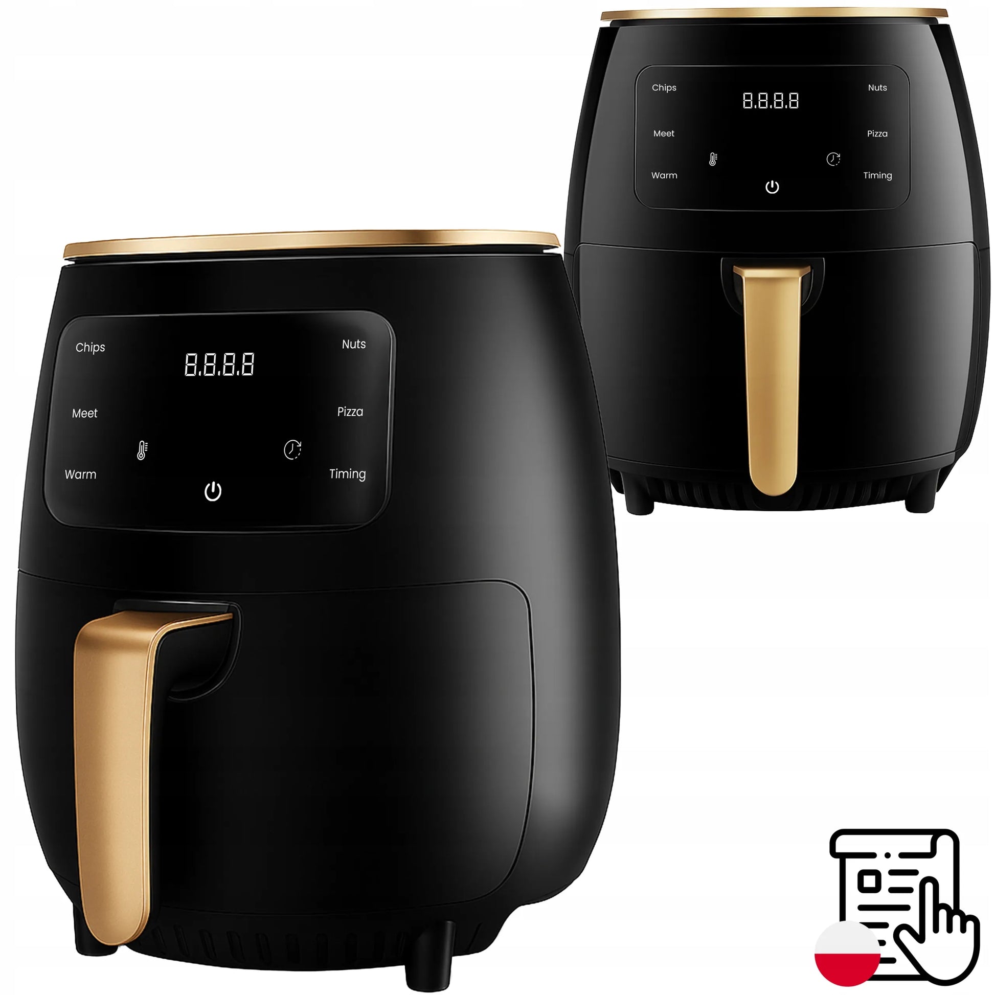RETOO oro gruzdintuvė 2400W galinga Air Fryer 6L orkaitė
