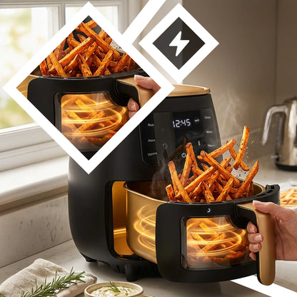 RETOO oro gruzdintuvė 2400W galinga Air Fryer 6L orkaitė