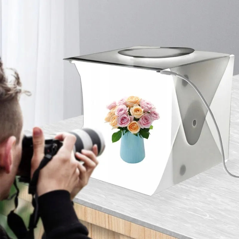 RETOO R-O369 nešiojama bešešėlinė fotografavimo palapinė su LED apšvietimu