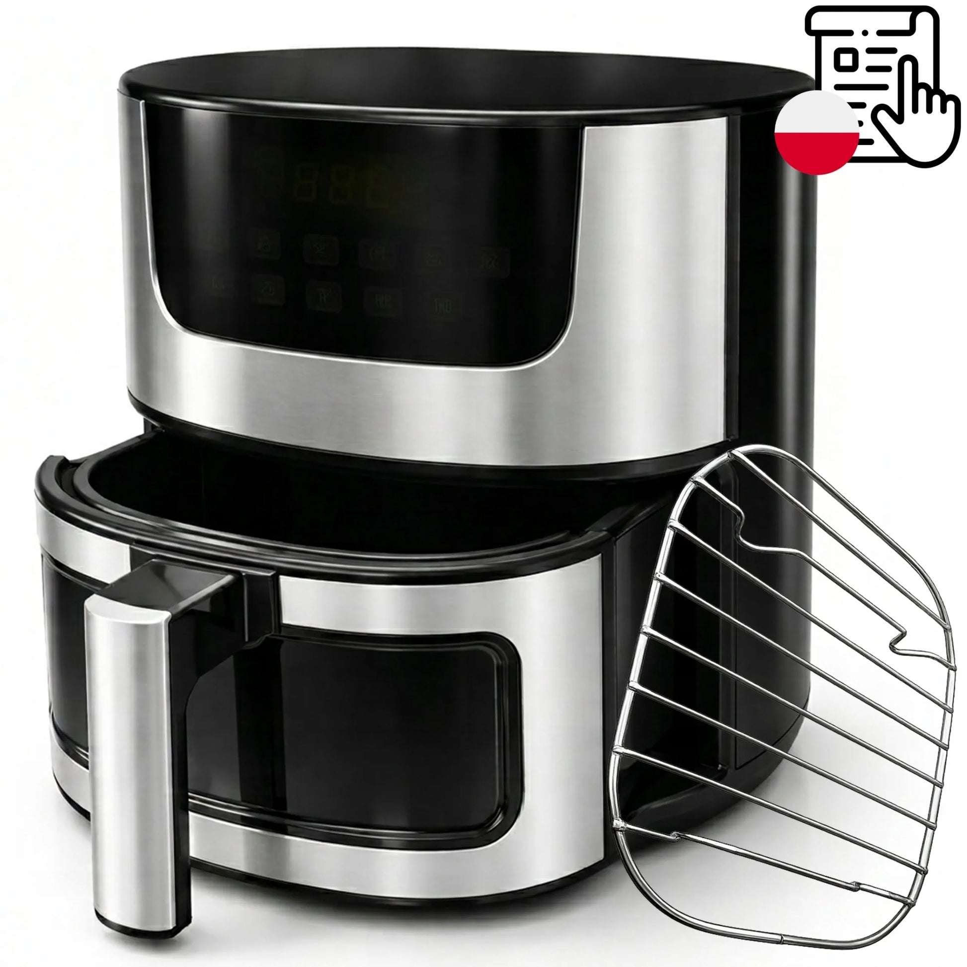 RETOO R-OR1353 7L 1500W beztukė gruzdintuvė (Air Fryer) su 7 gaminimo režimais