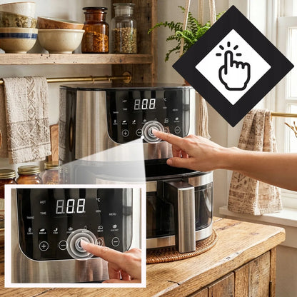 RETOO R-OR1353 7L 1500W beztukė gruzdintuvė (Air Fryer) su 7 gaminimo režimais