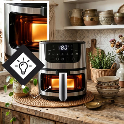RETOO R-OR1353 7L 1500W beztukė gruzdintuvė (Air Fryer) su 7 gaminimo režimais