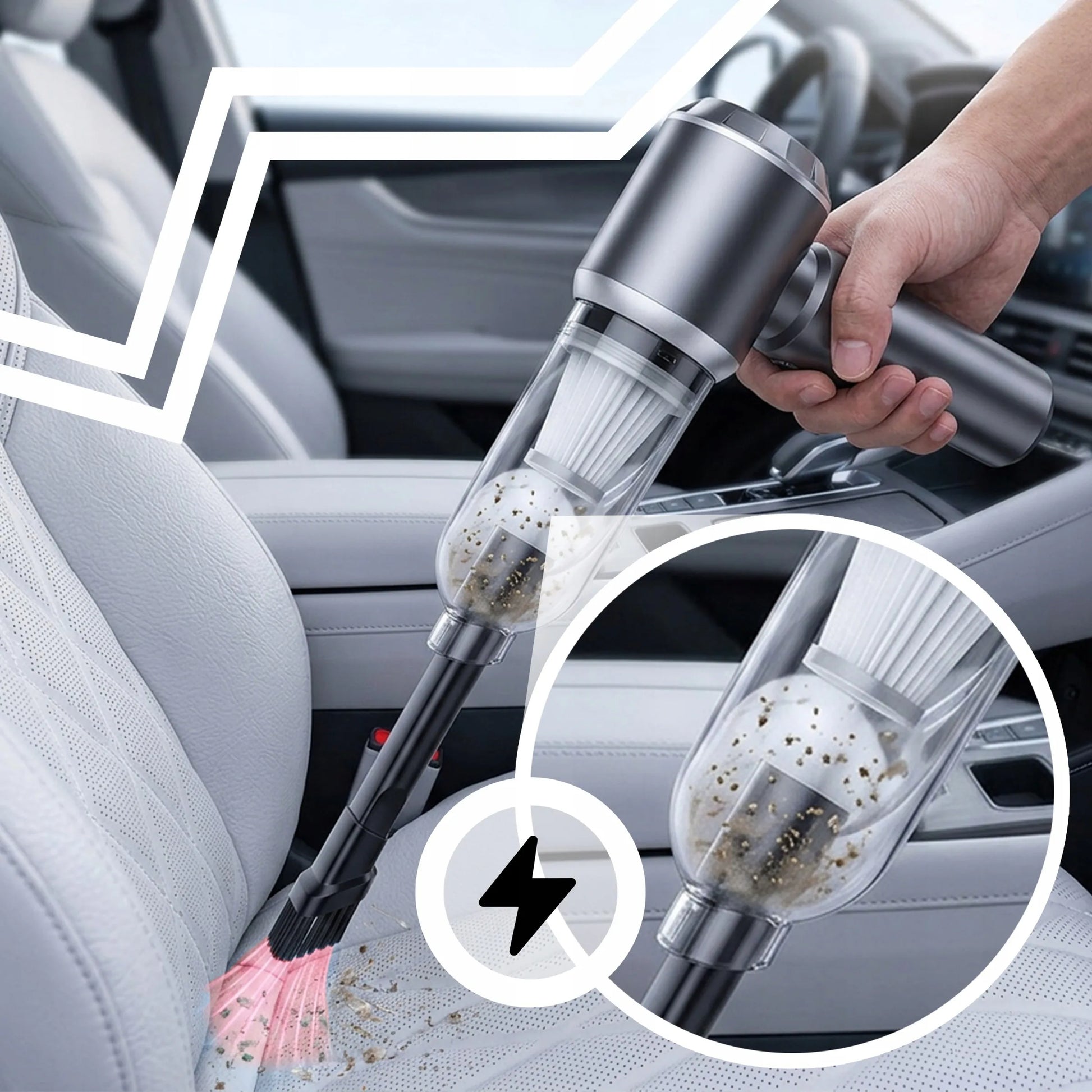 RETOO rankinis belaidis automobilinis dulkių siurblys, 3-in-1, 120 W