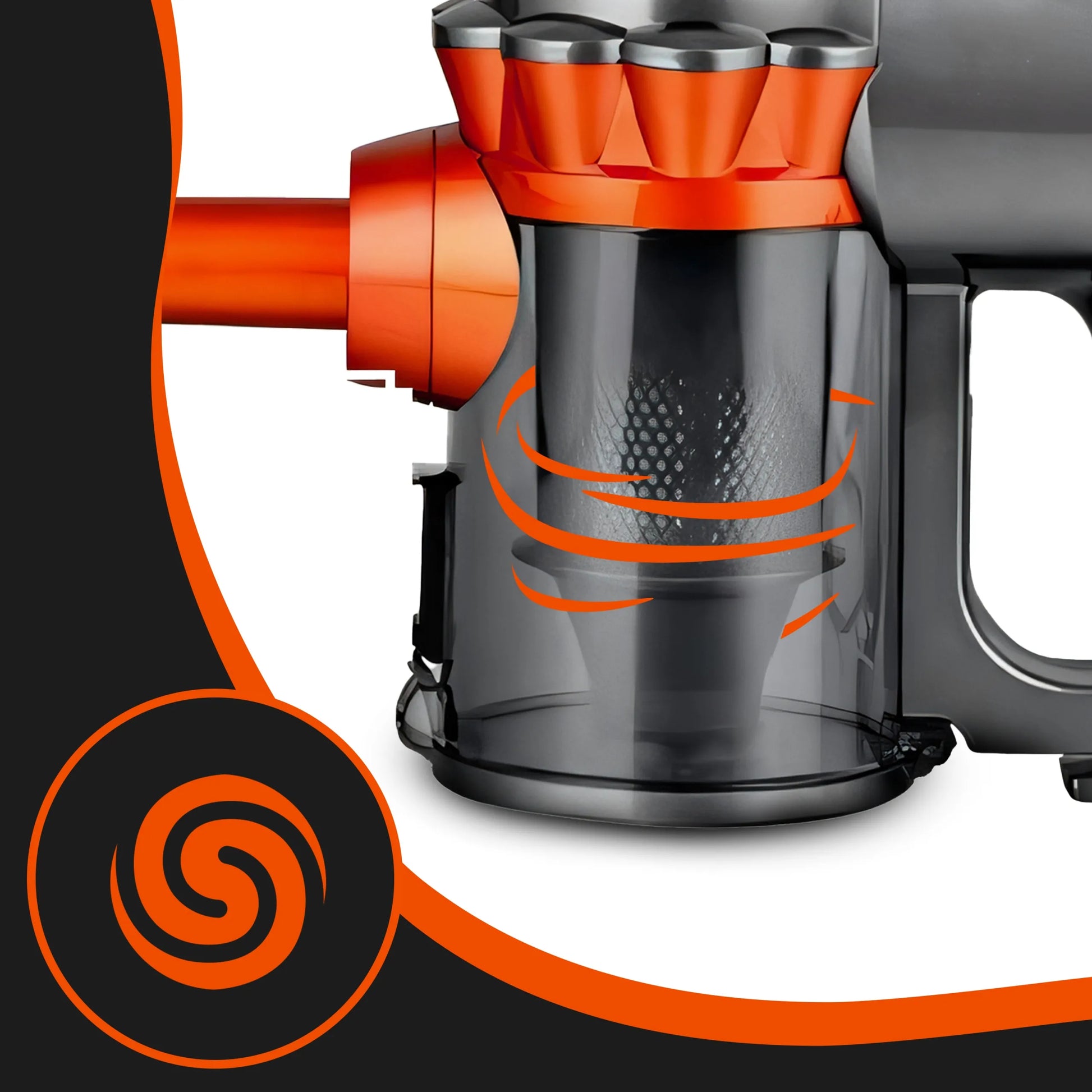 RETOO vertikalus rankinis cikloninis dulkių siurblys be maišelio, 650W, 5 viename, 5m
