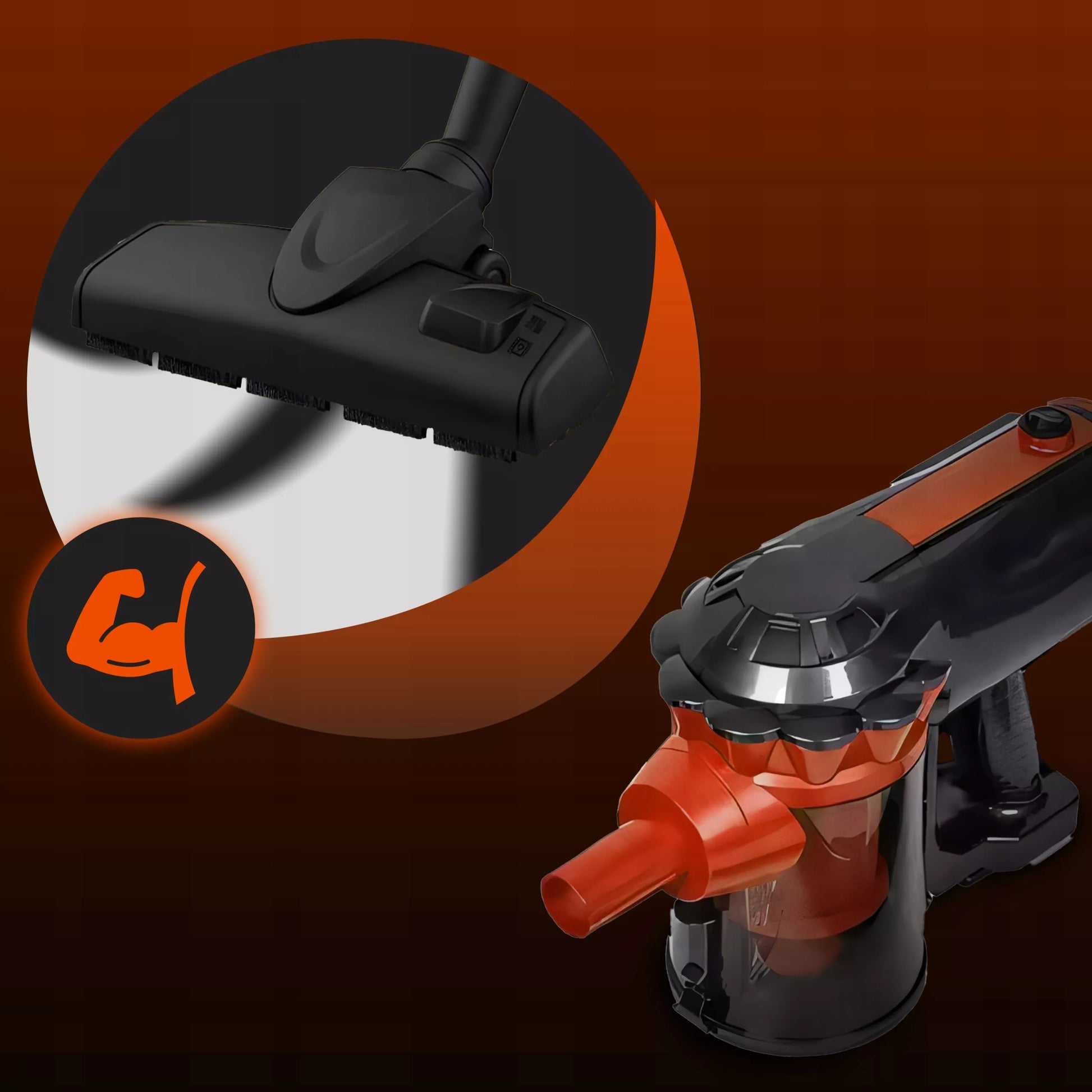 RETOO vertikalus rankinis cikloninis dulkių siurblys be maišelio, 650W, 5 viename, 5m