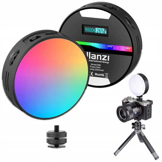 RGB LED lempa Ulanzi R66 CRI95+ 2000mAh akumuliatorius