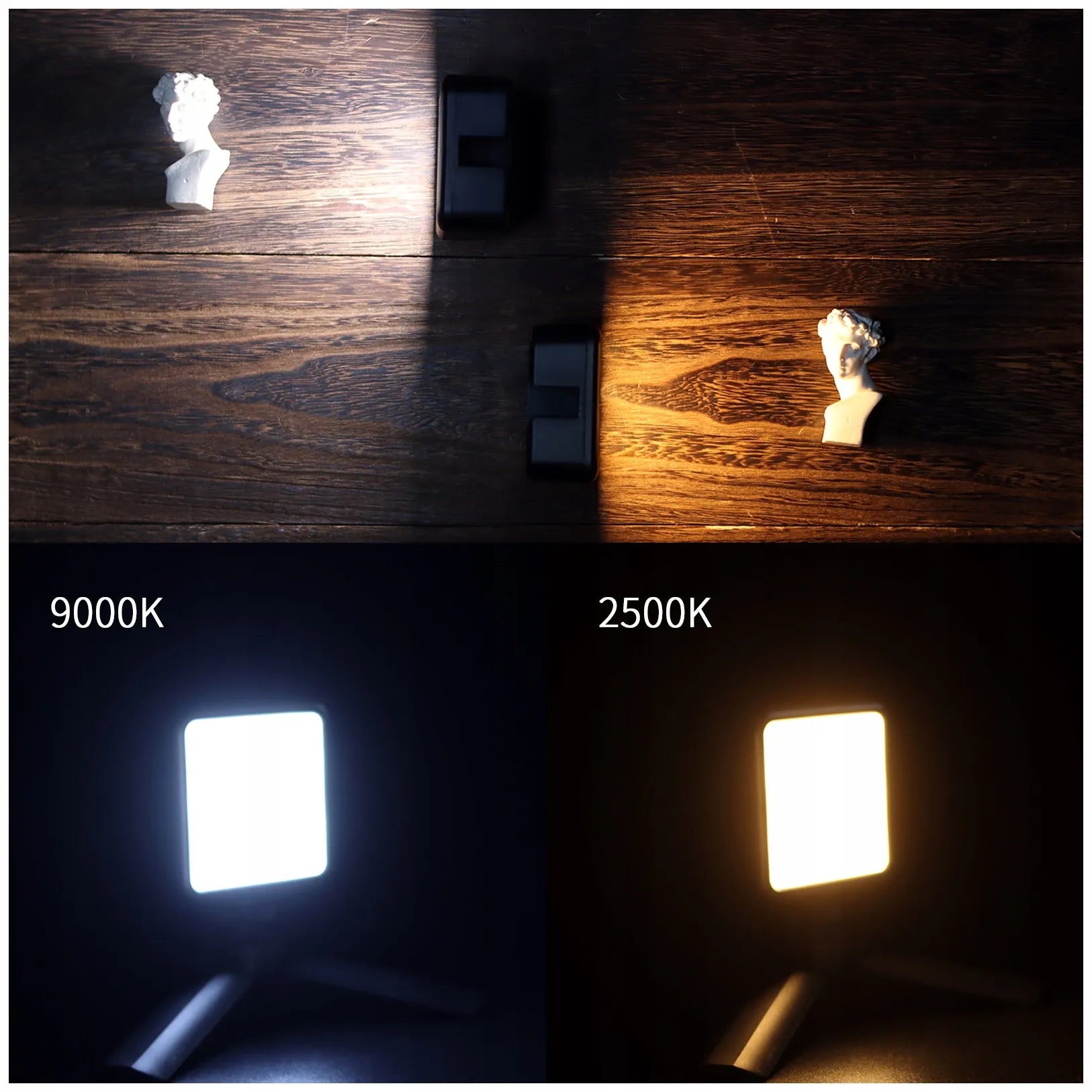 RGB LED nuolatinio apšvietimo lempa 2000mAh vlogams ir fotografijai