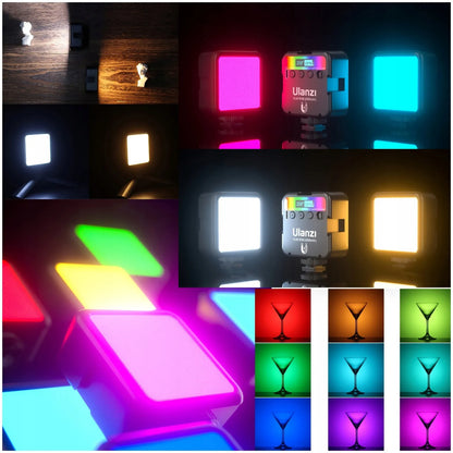 RGB LED nuolatinio apšvietimo lempa 2000mAh vlogams ir fotografijai