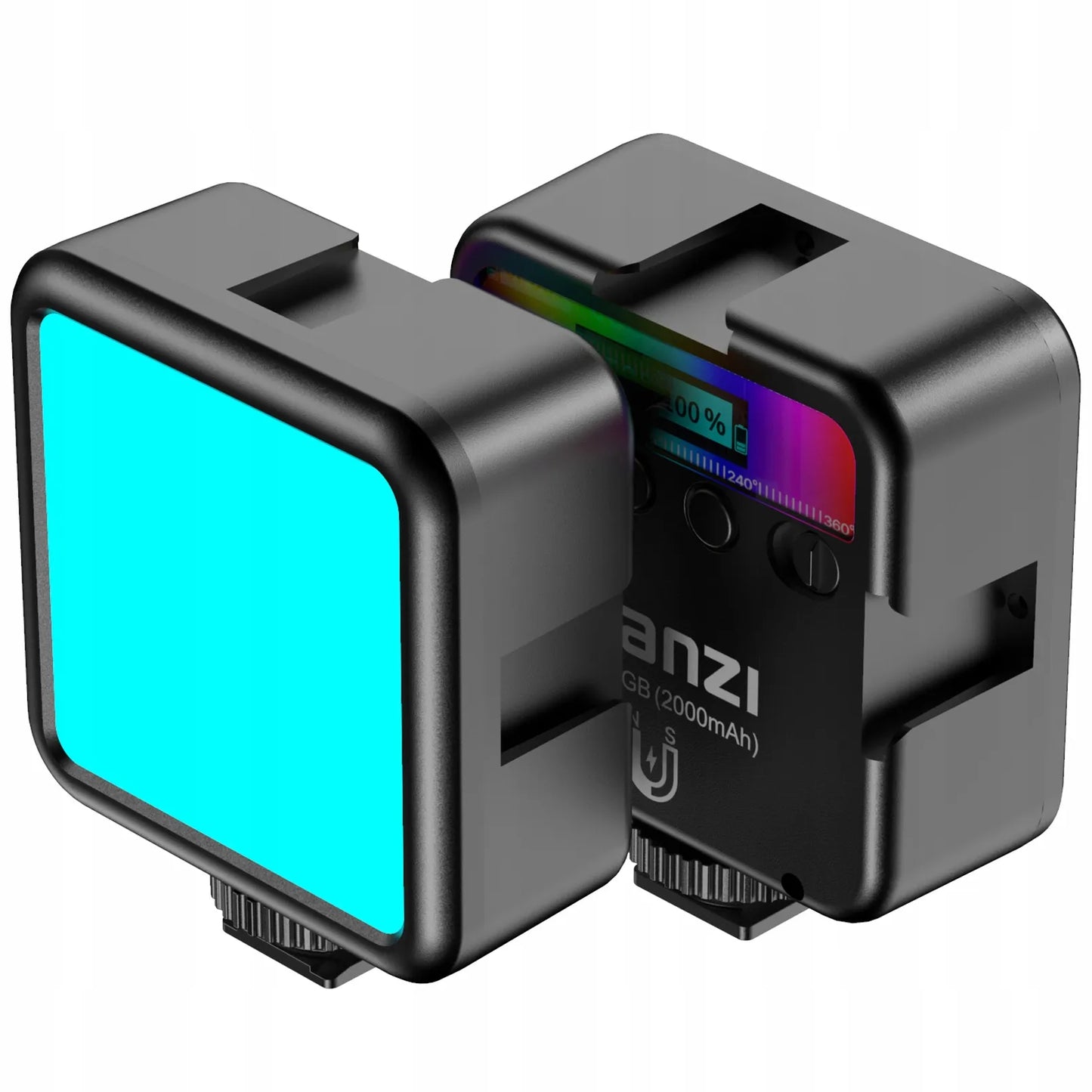 RGB LED nuolatinio apšvietimo lempa 2000mAh vlogams ir fotografijai