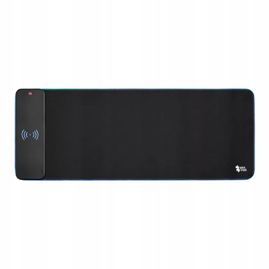 RGB žaidimų kilimėlis pelei ir klaviatūrai Spacetronik XL 80 × 30 cm su Qi įkrovikliu