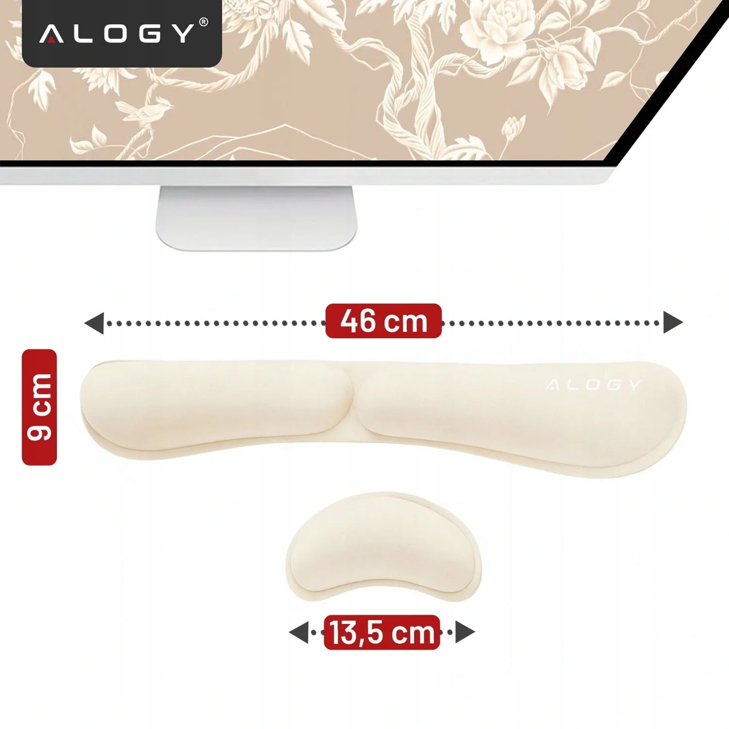 Riešo atrama su atminties putomis, klaviatūros ir pelės rinkinys