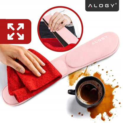 Riešo atramos klaviatūrai ir pelei, „Memory Foam“ putos, stalui, rožinė