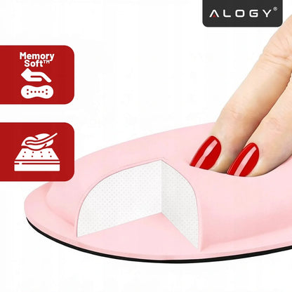 Riešo atramos klaviatūrai ir pelei, „Memory Foam“ putos, stalui, rožinė