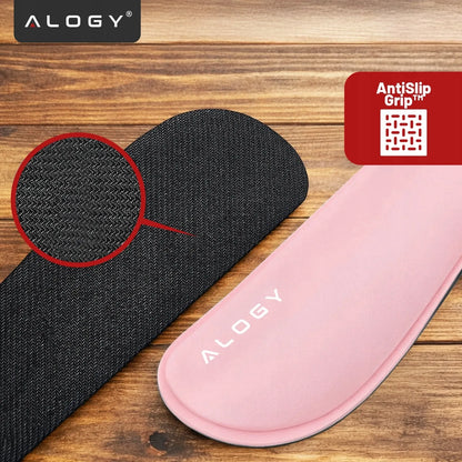 Riešo atramos klaviatūrai ir pelei, „Memory Foam“ putos, stalui, rožinė