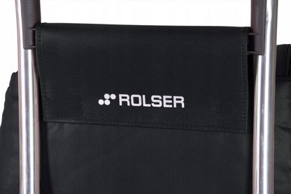„Rolser“ aliumininis pirkinių vežimėlis „Jet Tweed Joy“, 2 ratai, didelis juodas krepšys