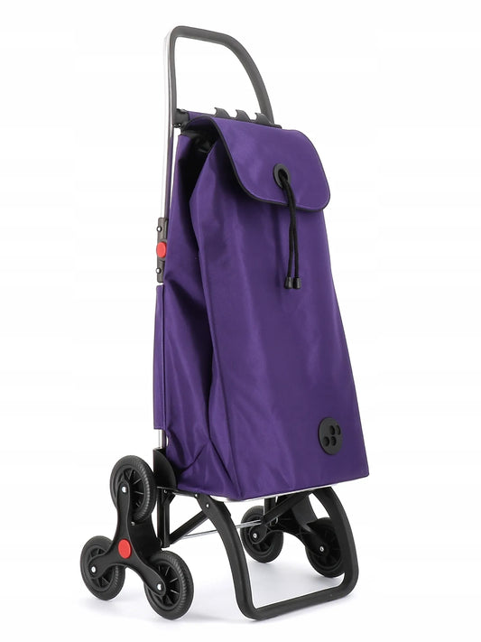 „Rolser I-Max MF 6L“ sulankstomas violetinis pirkinių vežimėlis, 6 ratai, skirtas laiptams