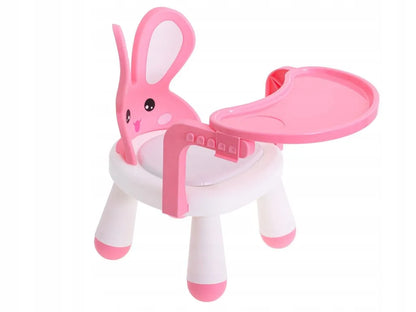 Rožinė maitinimo ir žaidimų kėdutė-staliukas