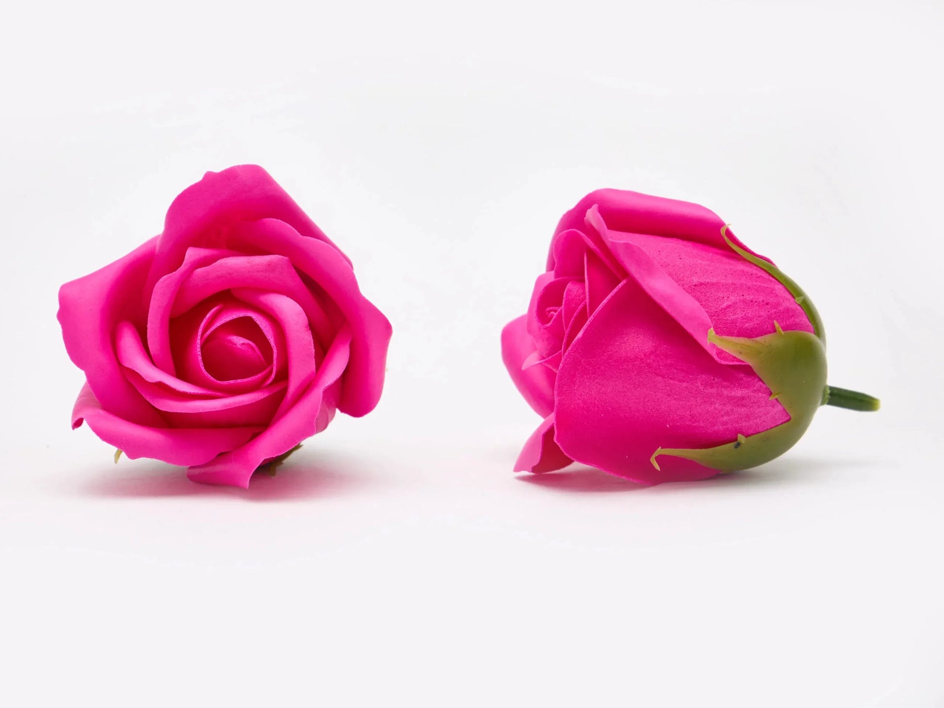 Rožinės muilo rožės 50 vnt. galvutės gėlės „flower box“ dėžutėms