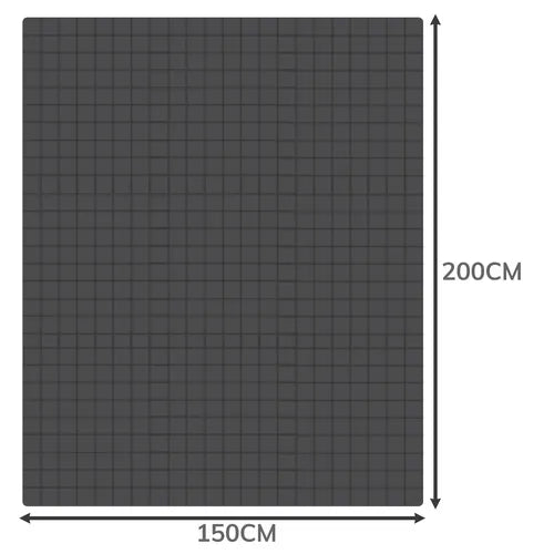Ruhhy sensorinė sunkioji antklodė, 200 × 150 cm, 6 kg, pilka, dvipusė